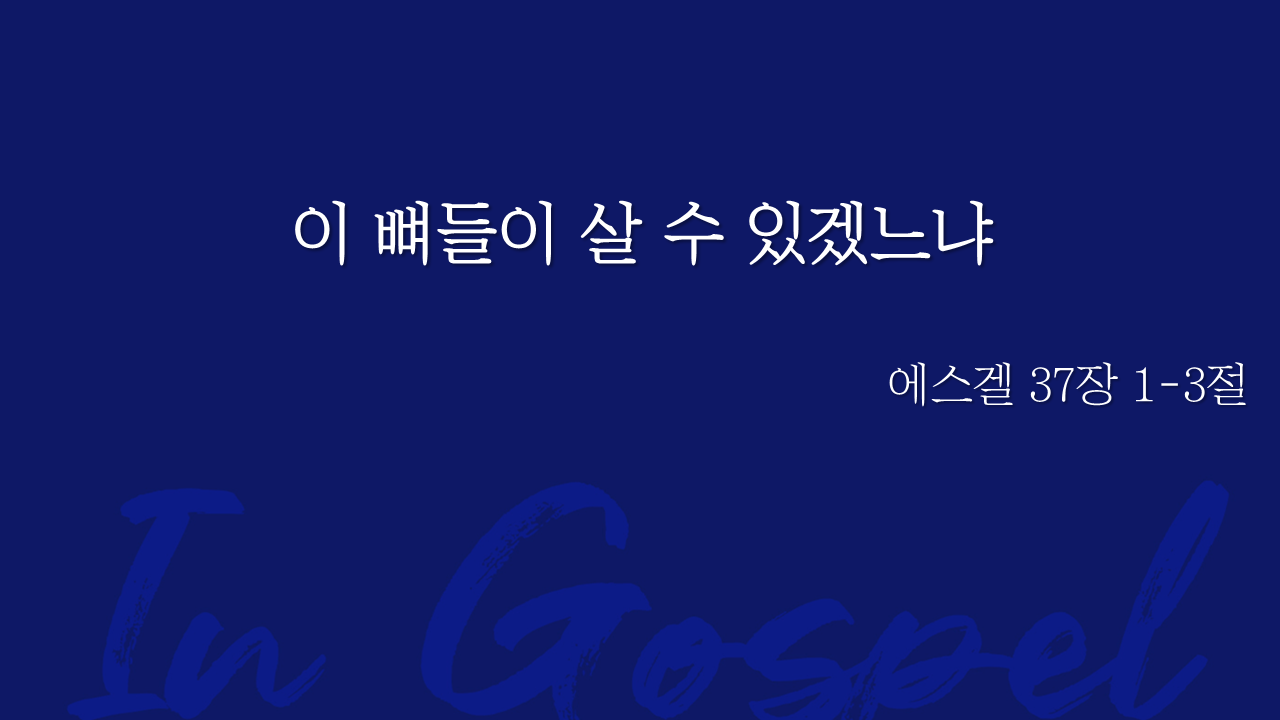 이 뼈들이 살 수 있겠느냐 썸네일