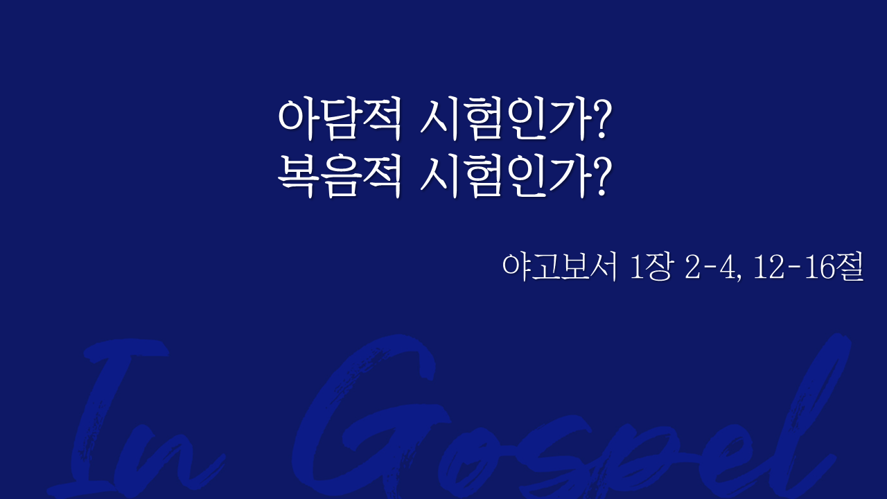아담적 시험인가? 복음적 시험인가? 썸네일